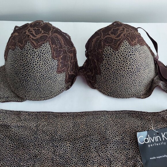 NWT Calvin Klein Bra and Brief set: 36C -bra, L-brief - Picture 2 of 4